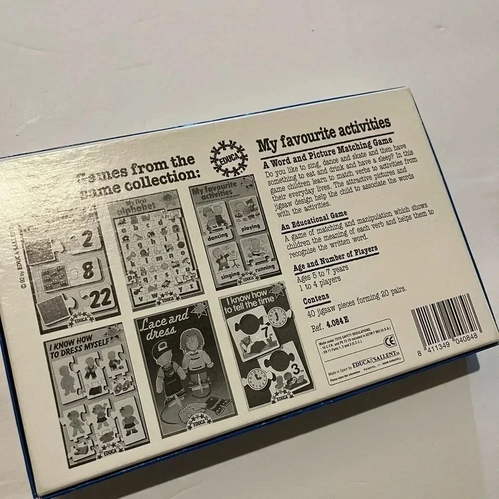 Educa My Favourite Activities Matching Puzzle Game For 5-7 years Vintage 90’s
